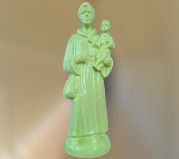 Santo António vidrado verde 26cm