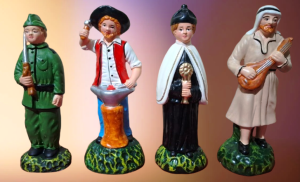 Soldado, ferreiro, padre e tocador de viola