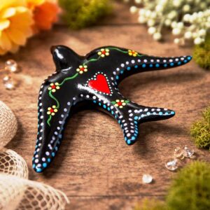 AP040-5 arte do povo - exclusivo e original - andorinha cores tradicionais do galo de barcelos